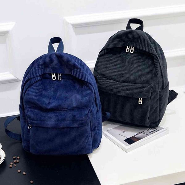 fashion women solid color knapsack male female zipper shoulder backpack corduroy large capacity ladies knapsacks y1105
fashion women solid color knapsack male female zipper shoulder backpack corduroy large capacity ladies knapsacks y1105