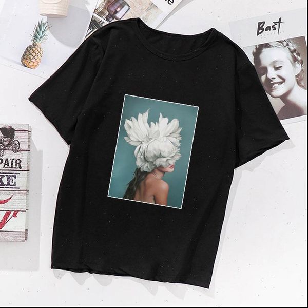 fashion black casual womens t shirt flowers feather print plus size couple short sleeve tees harajuku graphic, White
fashion black casual womens t shirt flowers feather print plus size couple short sleeve tees harajuku graphic, White