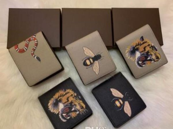 men animal short wallet leather black snake tiger bee wallets women long style luxury purse wallet card holders with gift box quality, Red;black
men animal short wallet leather black snake tiger bee wallets women long style luxury purse wallet card holders with gift box quality, Red;black