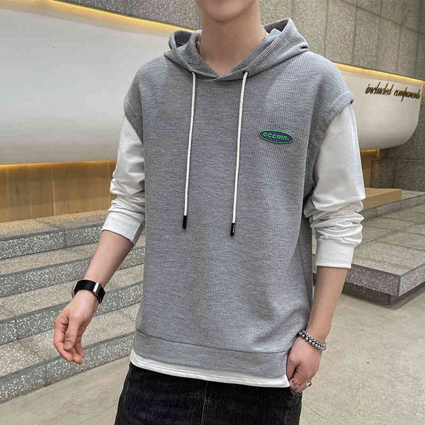 sweater hoodies men's autumn clothes 2022 trend splicing loose leisure sports hooded, Black
sweater hoodies men's autumn clothes 2022 trend splicing loose leisure sports hooded, Black