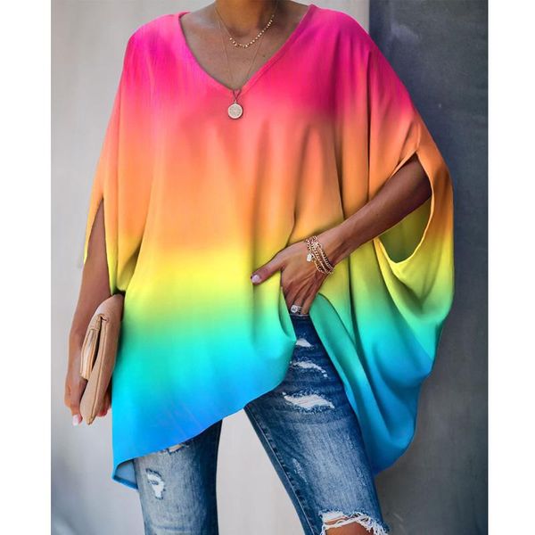 female shirts trendy summer loose blouse women 2021 printed colorblock batwing sleeve pullover casual women's blouses &, White
female shirts trendy summer loose blouse women 2021 printed colorblock batwing sleeve pullover casual women's blouses &, White