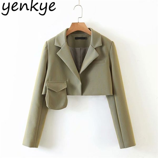 vintage green pocket blazer women long sleeve notch collar fashion office blazers cropped jacket autumn outerwear ljpz9385 210514, White;black
vintage green pocket blazer women long sleeve notch collar fashion office blazers cropped jacket autumn outerwear ljpz9385 210514, White;black