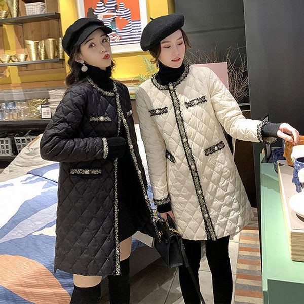 Women's Down & Parkas Cotton-padded Jacket Women Winter Knitting Diamond Lattice Light Long Padded White Black Warm Female DYVL
Women's Down & Parkas Cotton-padded Jacket Women Winter Knitting Diamond Lattice Light Long Padded White Black Warm Female DYVL