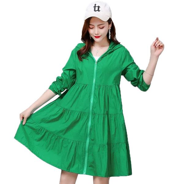 women's jackets 2021 summer sun protection clothing plus size loose hooded sunscreen shirt female thin coat mid-length casual outerwear, Black;brown
women's jackets 2021 summer sun protection clothing plus size loose hooded sunscreen shirt female thin coat mid-length casual outerwear, Black;brown