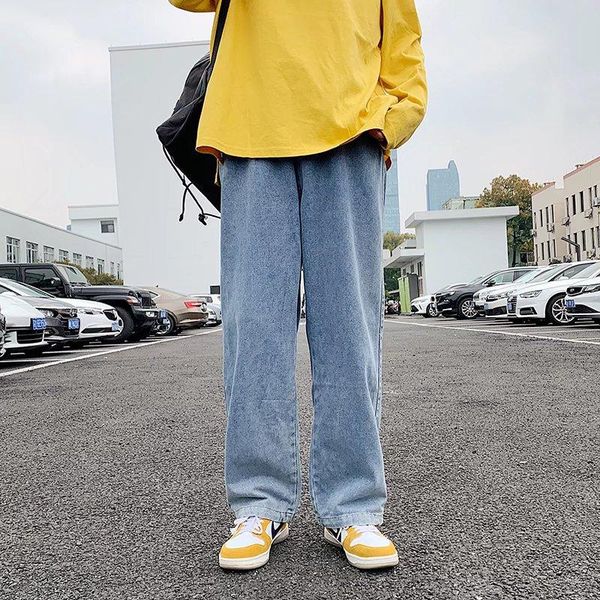 men's jeans spring and autumn ins port style retro wide leg trousers tide brand loose feet straight old daddy pants, Blue
men's jeans spring and autumn ins port style retro wide leg trousers tide brand loose feet straight old daddy pants, Blue