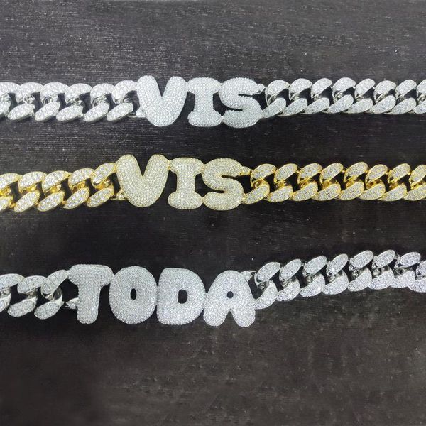 chains 20mm gold cuban chain custom name bubble letters pendants necklaces men's zircon hiphop jewelry necklace, Silver 
chains 20mm gold cuban chain custom name bubble letters pendants necklaces men's zircon hiphop jewelry necklace, Silver