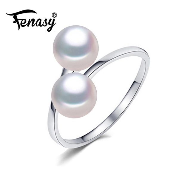 cluster rings fenasy double pearl ring trendy freshwater adjustable sliver for women jewelry love, Golden;silver
cluster rings fenasy double pearl ring trendy freshwater adjustable sliver for women jewelry love, Golden;silver
