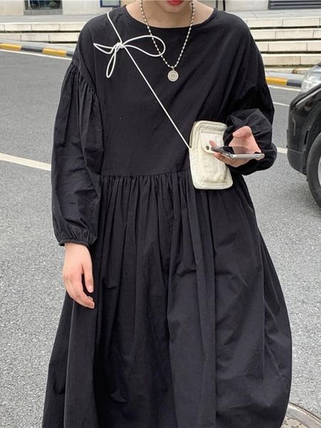 casual dresses superaen loose plus size o neck full solid a-line folds puff sleeve ankle-length for women, Black;gray
casual dresses superaen loose plus size o neck full solid a-line folds puff sleeve ankle-length for women, Black;gray
