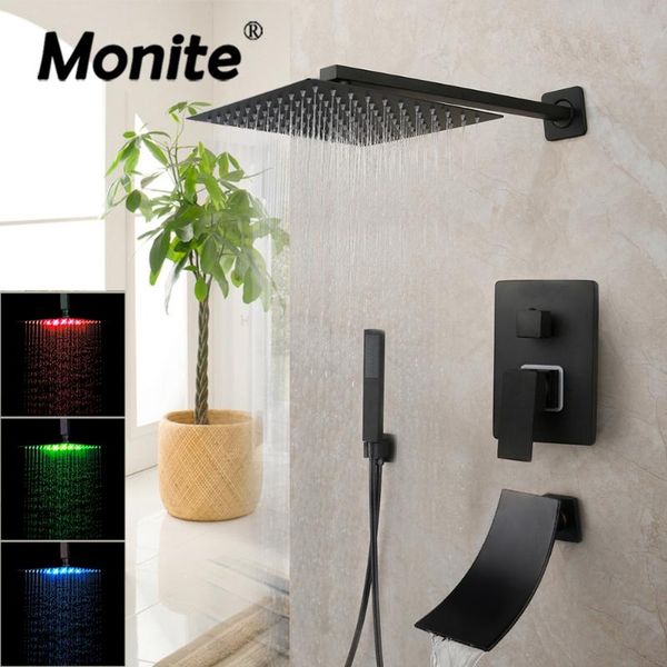 monite 8 12 16 inch matte black shower faucet rainfall tub led bathtub rain square head waterfall set bathroom sets
monite 8 12 16 inch matte black shower faucet rainfall tub led bathtub rain square head waterfall set bathroom sets