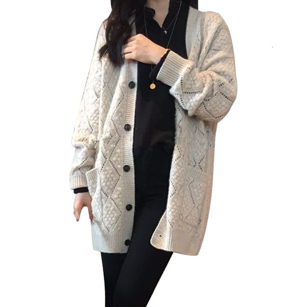 women's sweaters fashion long cashmere cardigan woman's single jacket breasted mesh sweaters with low-necked v wtks, White;black
women's sweaters fashion long cashmere cardigan woman's single jacket breasted mesh sweaters with low-necked v wtks, White;black