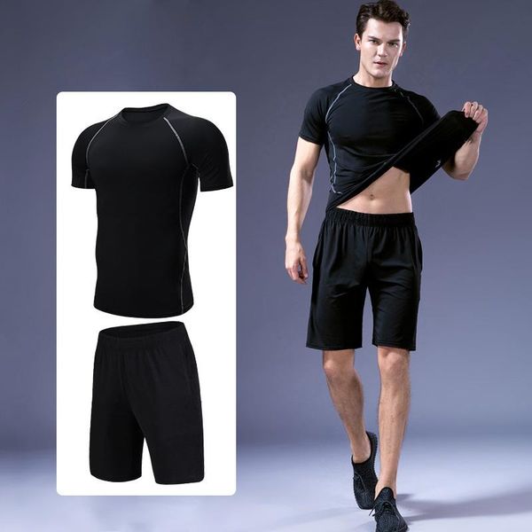gym sportswear set sports stretch fitness clothes men's quick-drying tights running suit training clothing, White;black
gym sportswear set sports stretch fitness clothes men's quick-drying tights running suit training clothing, White;black