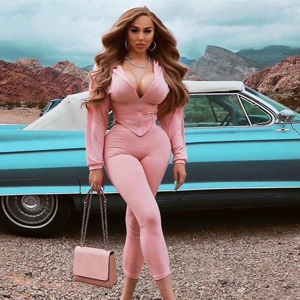 fashion zip up hoodies women tracksuits corset legging two piece outfits long sleeve bodycon sporty tracksuit matching sets, Gray
fashion zip up hoodies women tracksuits corset legging two piece outfits long sleeve bodycon sporty tracksuit matching sets, Gray