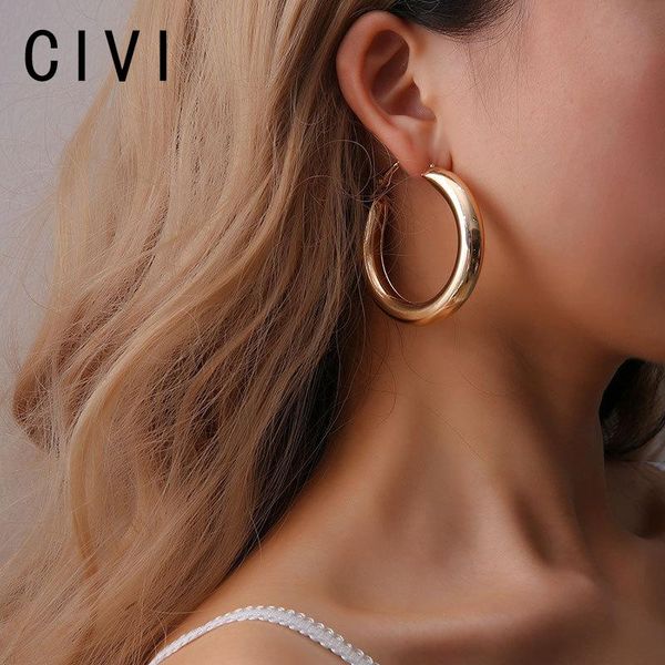 hoop & huggie civi 2021 big gold color hoops earrings for women vintage crircle zinc alloy trendy hip hop rock jewelry friendship gift, Golden;silver
hoop & huggie civi 2021 big gold color hoops earrings for women vintage crircle zinc alloy trendy hip hop rock jewelry friendship gift, Golden;silver