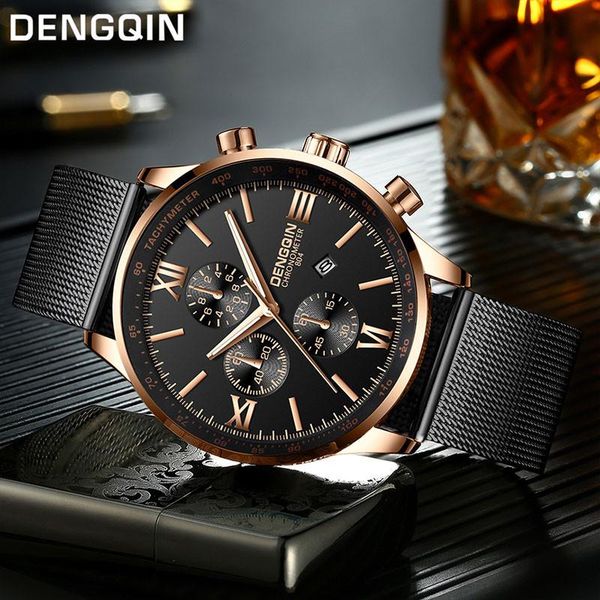 wristwatches dengqin men's wrist watch fashion stainless steel casual quartz analog date for man relojes hombre 2021 mens watches, Slivery;brown
wristwatches dengqin men's wrist watch fashion stainless steel casual quartz analog date for man relojes hombre 2021 mens watches, Slivery;brown