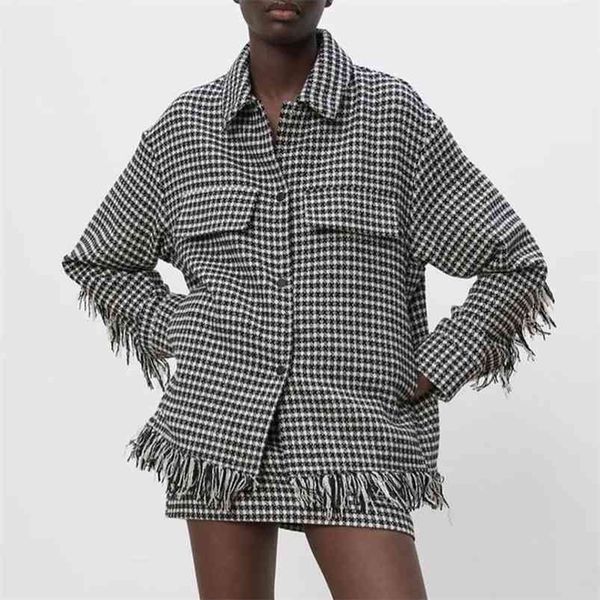 womenspring autumn plaid loose jackets coats long sleeve tassel pockets vintage female fashion street shirts jacket outerwear 210513, Black;brown
womenspring autumn plaid loose jackets coats long sleeve tassel pockets vintage female fashion street shirts jacket outerwear 210513, Black;brown