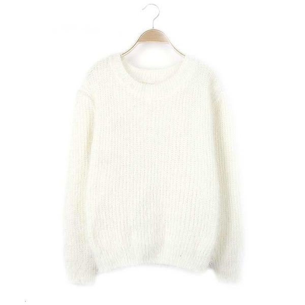 women's sweaters pullovers autumn winter women o-neck sweater loose knitted ladies female plus size casual solid color plush #uth, White;black
women's sweaters pullovers autumn winter women o-neck sweater loose knitted ladies female plus size casual solid color plush #uth, White;black