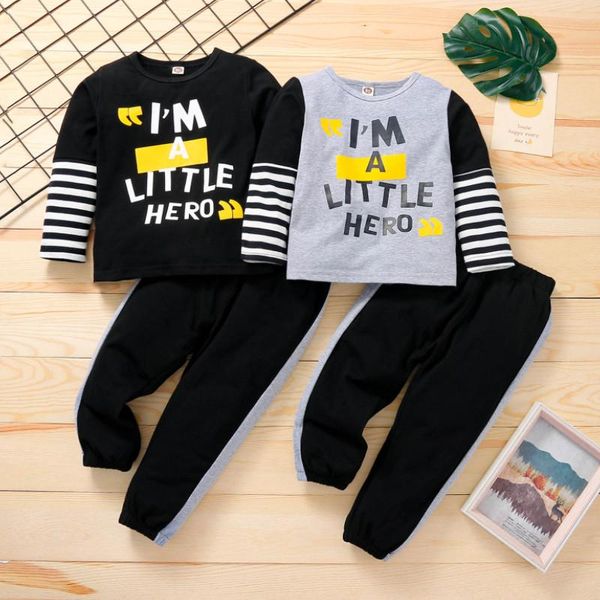clothing sets boys casual two-piece clothes set, letters and stripe printed pattern pullover trousers spring autumn, White
clothing sets boys casual two-piece clothes set, letters and stripe printed pattern pullover trousers spring autumn, White