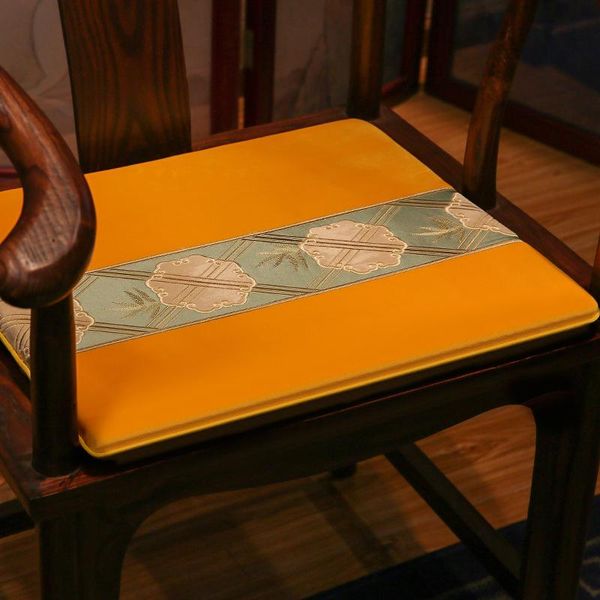 cushion/decorative pillow classical chinese style embroidered seat cushion patchwork yellow luxury non-slip chair home el party decoration
cushion/decorative pillow classical chinese style embroidered seat cushion patchwork yellow luxury non-slip chair home el party decoration