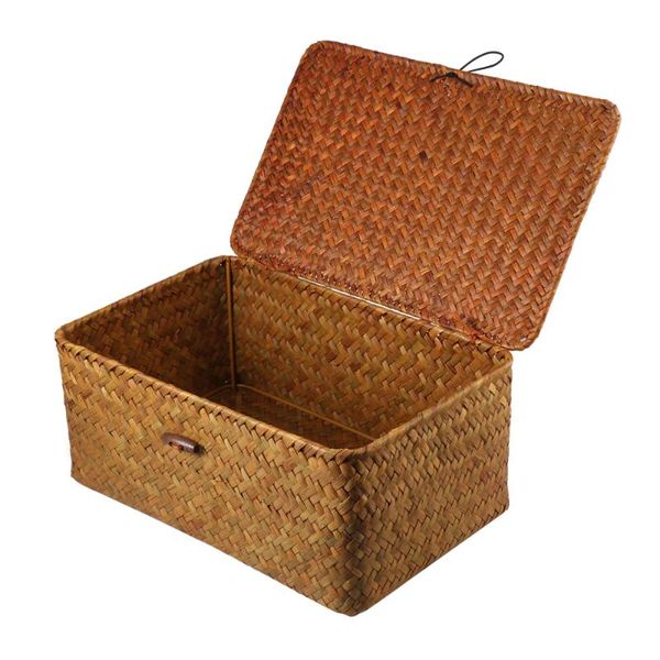 storage baskets vosarea 1pc seaweed basket with button woven straw box deskhand-woven - size
storage baskets vosarea 1pc seaweed basket with button woven straw box deskhand-woven - size