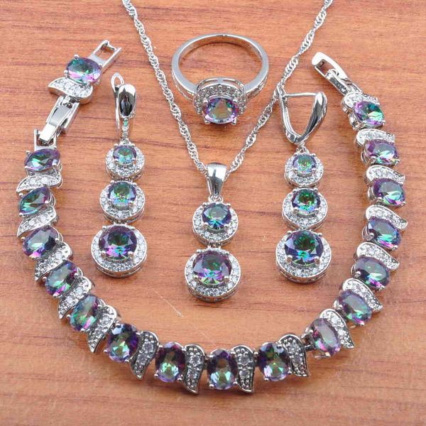 suprise rainbow zirconia silver color jewelry for women earrings necklace pendant rings bracelet set js0495
suprise rainbow zirconia silver color jewelry for women earrings necklace pendant rings bracelet set js0495