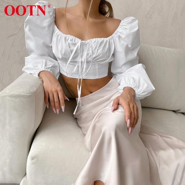 women's blouses & shirts ootn white elegant square neck puff sleeve crop women lace up pleated zipper office lady and spring autumn
women's blouses & shirts ootn white elegant square neck puff sleeve crop women lace up pleated zipper office lady and spring autumn