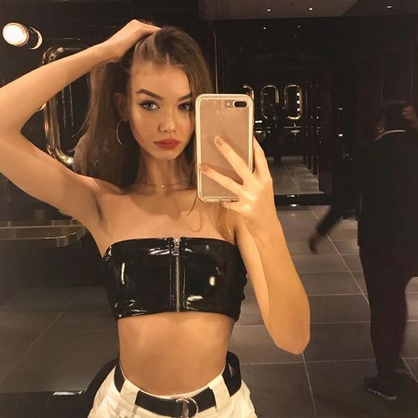 women's tanks & camis 2021 summer style fashion women strapless boob tube casual zipper bandeau solid crop tank, White
women's tanks & camis 2021 summer style fashion women strapless boob tube casual zipper bandeau solid crop tank, White
