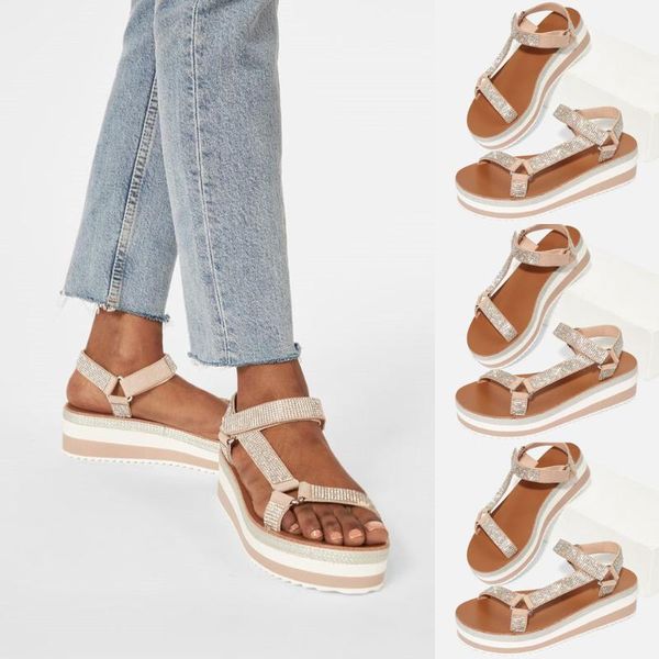 shoes casual women thick-soled flat buckle ankle strap sandals rhinestone open toe zapatos de mujer calzadom27, Black
shoes casual women thick-soled flat buckle ankle strap sandals rhinestone open toe zapatos de mujer calzadom27, Black