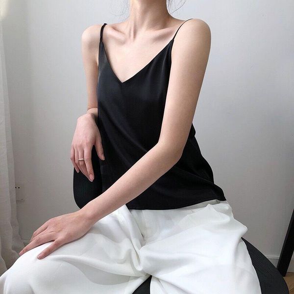 women's tanks & camis women vest fashion satin tank summer camisole ol wear office lady holiday casual party vacation clothing v-neck, White
women's tanks & camis women vest fashion satin tank summer camisole ol wear office lady holiday casual party vacation clothing v-neck, White