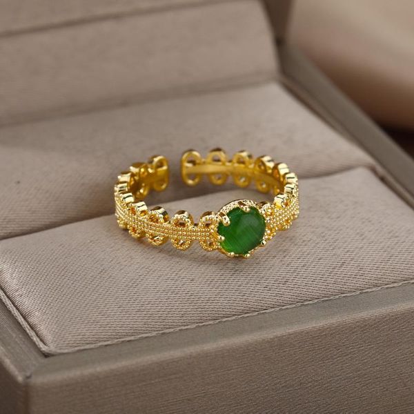 wedding rings vintage green zircon for women gold open cuff engagement ring adjustable finger female jewelry gift anel, Slivery;golden
wedding rings vintage green zircon for women gold open cuff engagement ring adjustable finger female jewelry gift anel, Slivery;golden