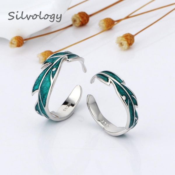 cluster rings silvology 925 sterling silver rain drop plantain couple originality enamel green leaf for lovers jewelry designers, Golden;silver
cluster rings silvology 925 sterling silver rain drop plantain couple originality enamel green leaf for lovers jewelry designers, Golden;silver