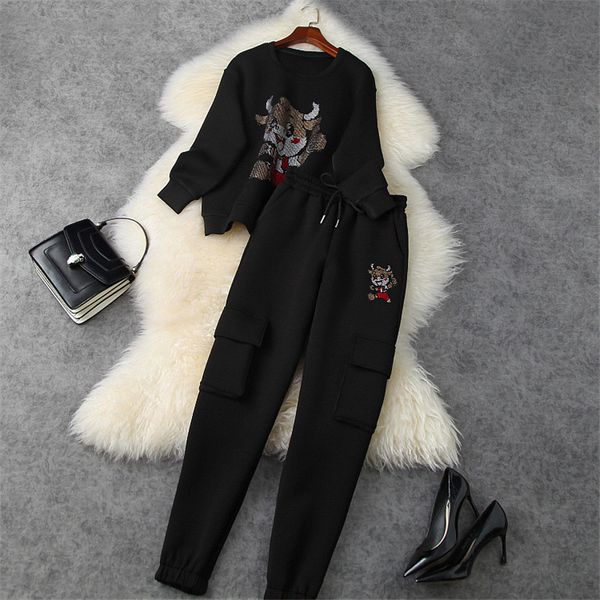 short high spring girls standard diamonds loose hoodies and suit sets two garments, White;black
short high spring girls standard diamonds loose hoodies and suit sets two garments, White;black