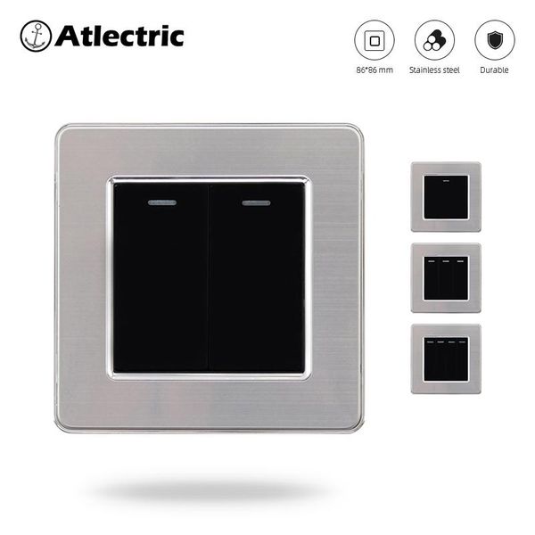 smart home control atlectric 1 2 3 4 gang way light switch on/off button wall power stainless steel panel 86type lamp
smart home control atlectric 1 2 3 4 gang way light switch on/off button wall power stainless steel panel 86type lamp