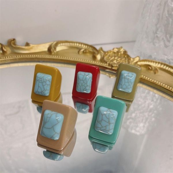 cluster rings vintage colorful resin acrylic geometric rectangle big ring for women fashion green stone marble pattern party jewelry, Golden;silver
cluster rings vintage colorful resin acrylic geometric rectangle big ring for women fashion green stone marble pattern party jewelry, Golden;silver