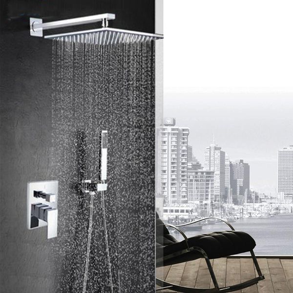 uythner chrome 8/10/12/16 inch rain shower faucet single handle concealed bath set with abs handshower wall mounted bathroom sets
uythner chrome 8/10/12/16 inch rain shower faucet single handle concealed bath set with abs handshower wall mounted bathroom sets