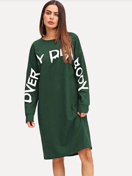 casual dresses women's spring autumn clothes products european and american style fashion mid-length loose letter dress women, Black;gray
casual dresses women's spring autumn clothes products european and american style fashion mid-length loose letter dress women, Black;gray