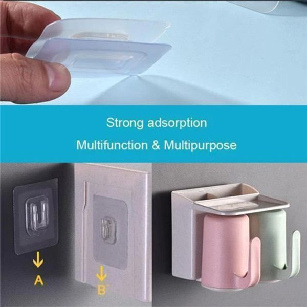 double-sided adhesive wall hooks hanger strong transparent suction cup sucker storage holder for home kitchen & rails
double-sided adhesive wall hooks hanger strong transparent suction cup sucker storage holder for home kitchen & rails