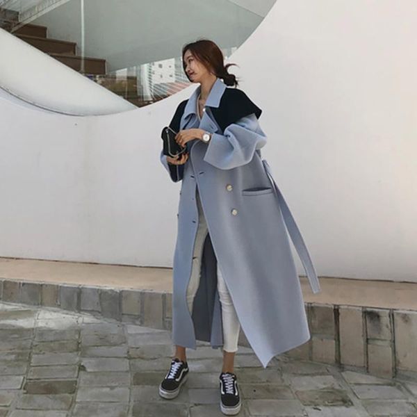 women's wool & blends 816 south korea 2021 winter fashion loose woolen coat shawl cashmere, Black
women's wool & blends 816 south korea 2021 winter fashion loose woolen coat shawl cashmere, Black