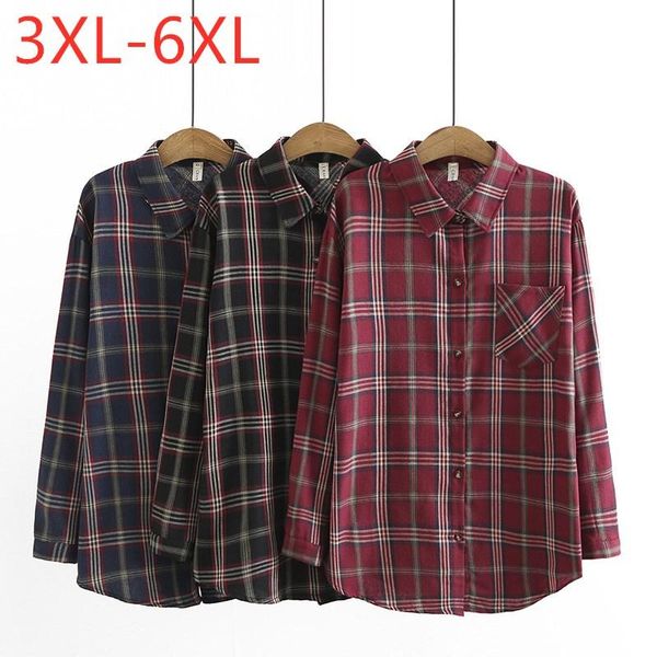 plus size t-shirt ladies autumn winter for women large long sleeve loose casual red plaid pocket cotton shirt 3xl 4xl 5xl 6xl, Black
plus size t-shirt ladies autumn winter for women large long sleeve loose casual red plaid pocket cotton shirt 3xl 4xl 5xl 6xl, Black