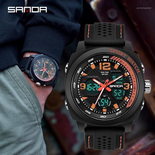 fashion men's sport quartz watch men multifunction waterproof luminous wristwatch dual dispay clock horloges mannen wristwatches, Slivery;brown
fashion men's sport quartz watch men multifunction waterproof luminous wristwatch dual dispay clock horloges mannen wristwatches, Slivery;brown