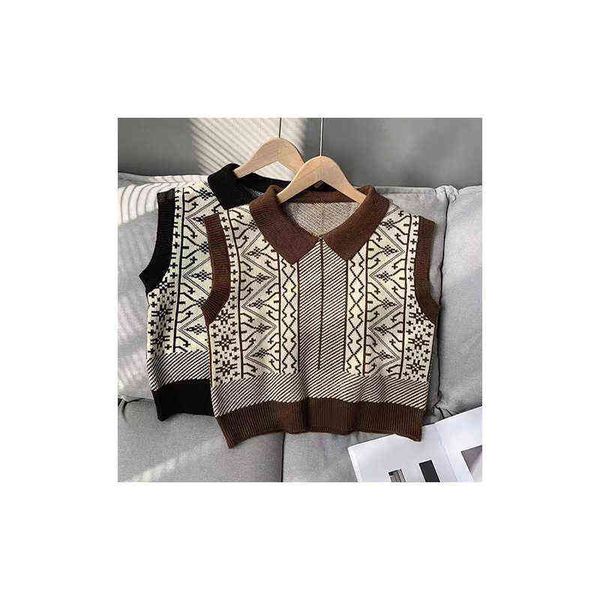 women's sweaters soft and good quality lapel short jacquard vt autumn and winter polo collar sleevels folding sweater, White;black
women's sweaters soft and good quality lapel short jacquard vt autumn and winter polo collar sleevels folding sweater, White;black
