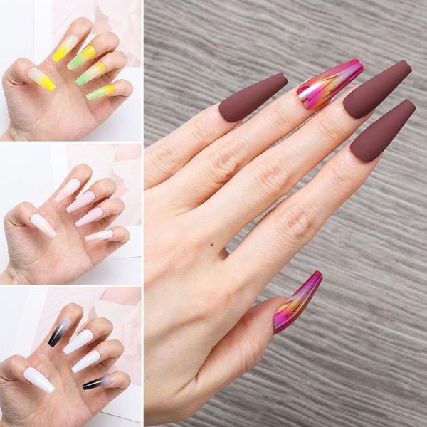 false nails beauty frosted gradient color t-shaped jelly gum ballerina ombre fake nail coffin tip, Red;gold
false nails beauty frosted gradient color t-shaped jelly gum ballerina ombre fake nail coffin tip, Red;gold