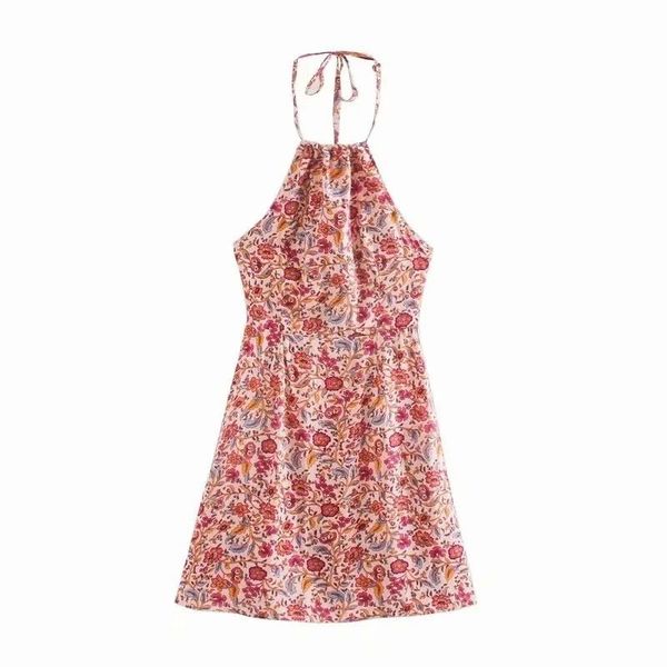 casual dresses summer women vintage floral print halter mini dress female sleeveless clothes leisure lady slim vestido d7961, Black;gray
casual dresses summer women vintage floral print halter mini dress female sleeveless clothes leisure lady slim vestido d7961, Black;gray