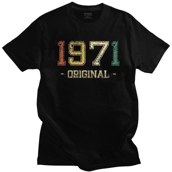 vintage in 1971 t shirt men short sleeve 50th 50 years old tee birthday t-shirt pure cotton slim fit tshirt merchandise men's t-shirts, White;black
vintage in 1971 t shirt men short sleeve 50th 50 years old tee birthday t-shirt pure cotton slim fit tshirt merchandise men's t-shirts, White;black