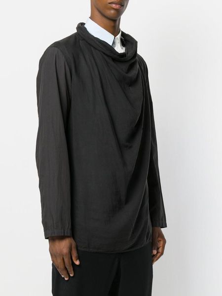 men's casual shirts high collar long sleeve shirt personality street fashion oversize, White;black
men's casual shirts high collar long sleeve shirt personality street fashion oversize, White;black