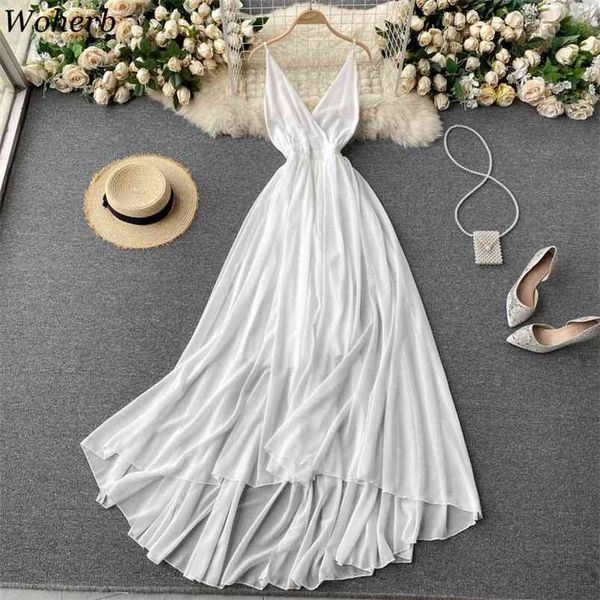 summer maxi dresses for women robe beach holiday sling white vestidos big backless slim chiffon patry dress 210519, Black;gray
summer maxi dresses for women robe beach holiday sling white vestidos big backless slim chiffon patry dress 210519, Black;gray