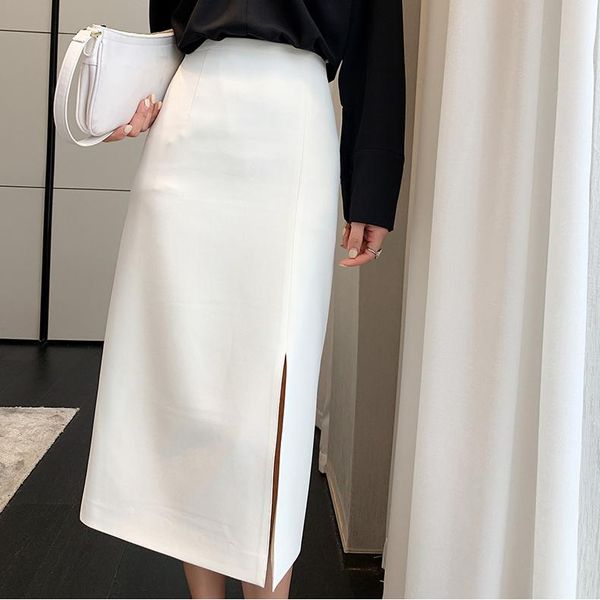 women 2021 summer high waist split straight midi skirt female vintage casual slim office lady chic elegant skirts saia v58, Black
women 2021 summer high waist split straight midi skirt female vintage casual slim office lady chic elegant skirts saia v58, Black