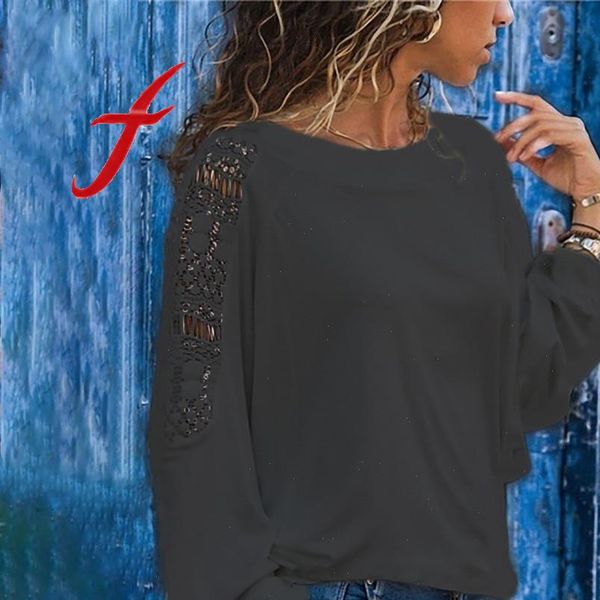 long sleeve lace solid women blouses trimmings hollow out loose blusas mujer de moda, White
long sleeve lace solid women blouses trimmings hollow out loose blusas mujer de moda, White