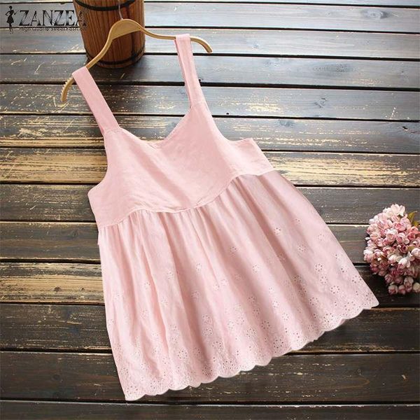 women's blouses & shirts zanzea slip blouse o-neck embroidery women solid color sleeveless chemise elegant blusas famale clothing 2021, White
women's blouses & shirts zanzea slip blouse o-neck embroidery women solid color sleeveless chemise elegant blusas famale clothing 2021, White