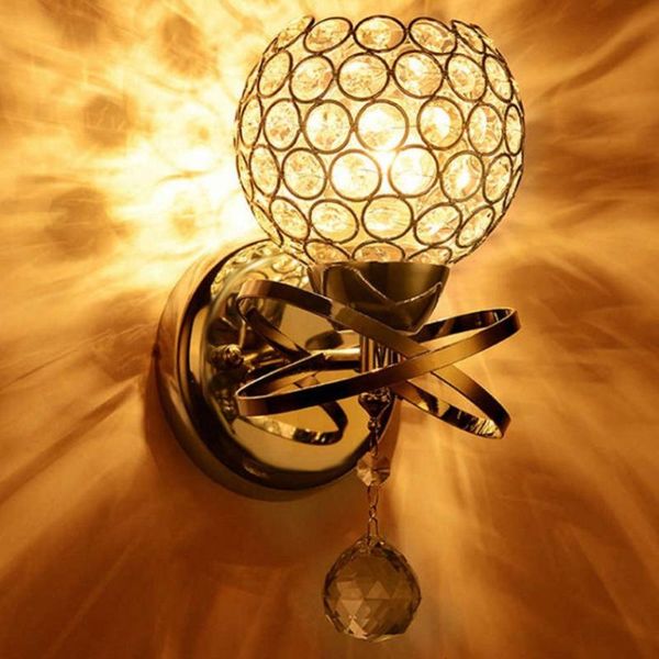 simple creative bedroom bedside wall light lamp crystal e14 gold / silver home lighting
simple creative bedroom bedside wall light lamp crystal e14 gold / silver home lighting