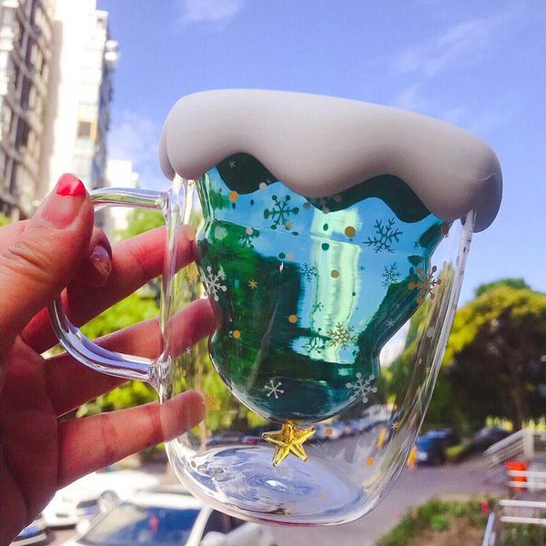double glass cup christmas mugs bottom transparent two layered anti scald glasses milk cups children's gift
double glass cup christmas mugs bottom transparent two layered anti scald glasses milk cups children's gift